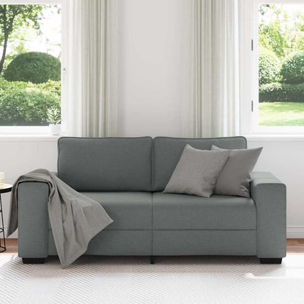 2-sitssoffa mörkgrå 180x77x82 cm tyg