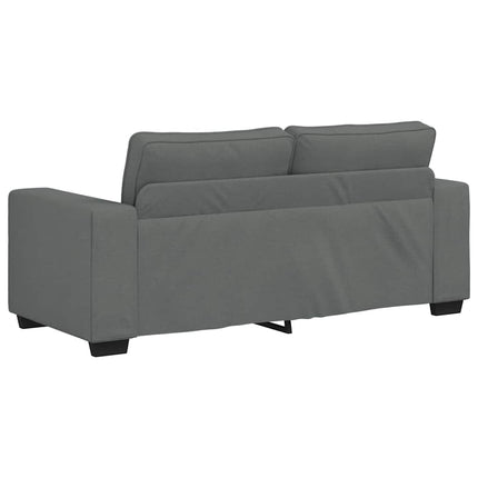 2-sitssoffa mörkgrå 180x77x82 cm tyg