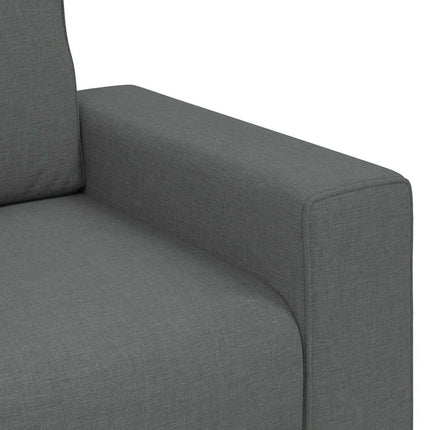 2-sitssoffa mörkgrå 180x77x82 cm tyg