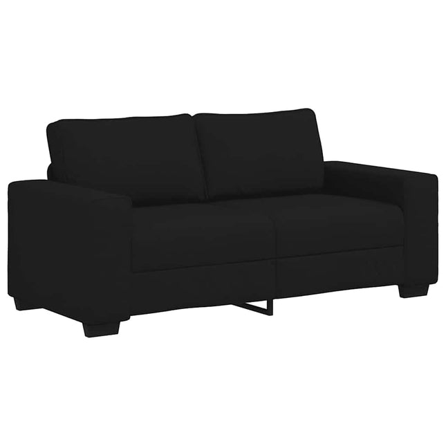 2-sitssoffa svart 180x77x82 cm tyg