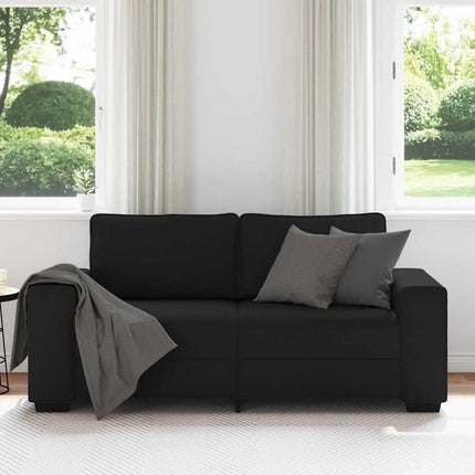 2-sitssoffa svart 180x77x82 cm tyg