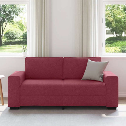2-sitssoffa vinröd 180x77x82 cm tyg