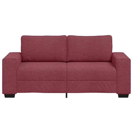 2-sitssoffa vinröd 180x77x82 cm tyg