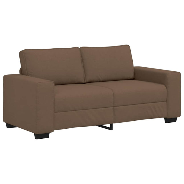 2-sitssoffa brun 180x77x82 cm tyg