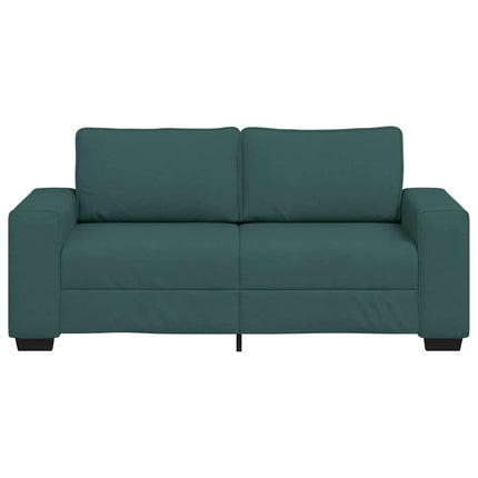 2-sitssoffa mörkgrön 180x77x82 cm tyg