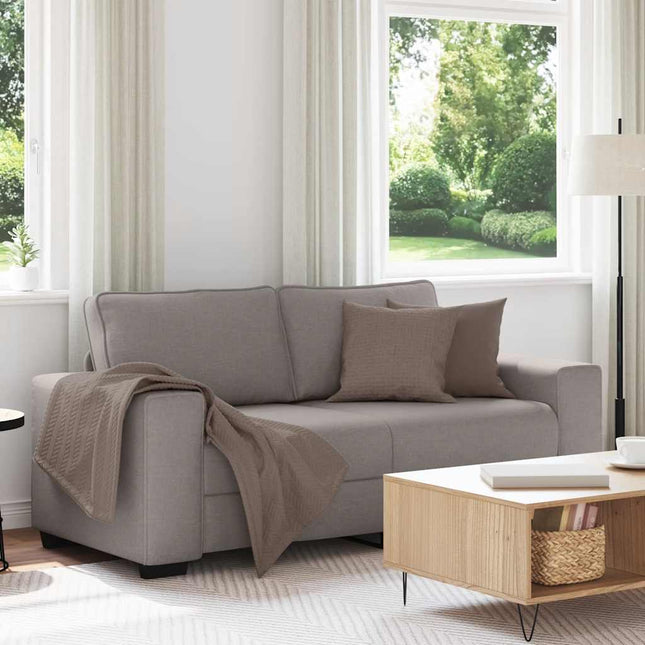 2-sitssoffa taupe 180x77x82 cm tyg