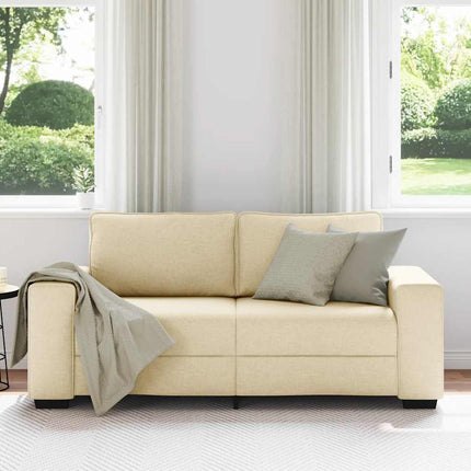 2-sitssoffa krämfärgad 180x77x82 cm tyg