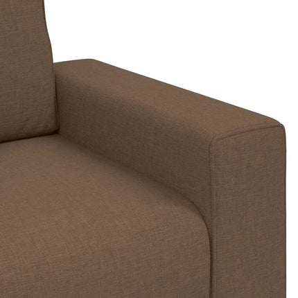 3-sitssoffa brun 220x77x82 cm tyg