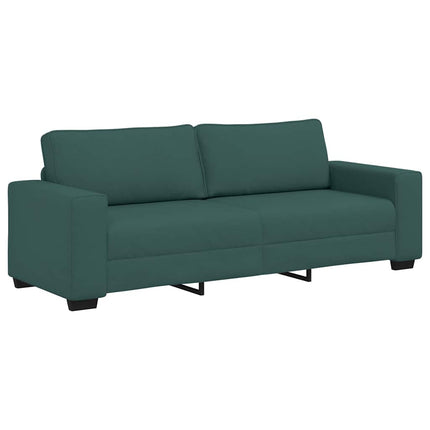 3-sitssoffa mörkgrön 220x77x82 cm tyg