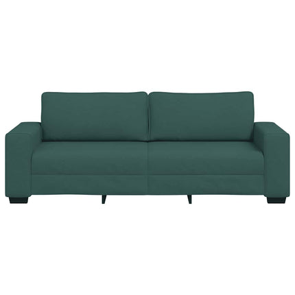 3-sitssoffa mörkgrön 220x77x82 cm tyg