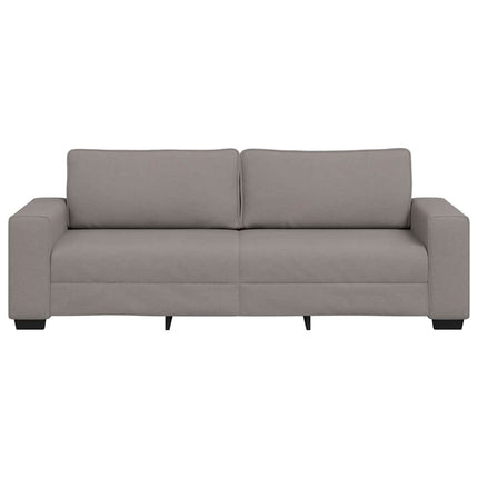 3-sitssoffa taupe 220x77x82 cm tyg