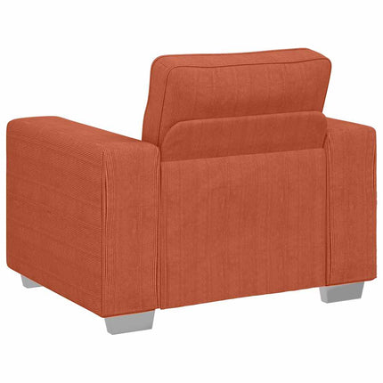 Soffstol röd orange 100x77x82 cm manchestertyg