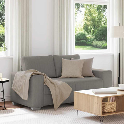 Loveseat soffa ljusgrå 160x77x82 cm manchestertyg