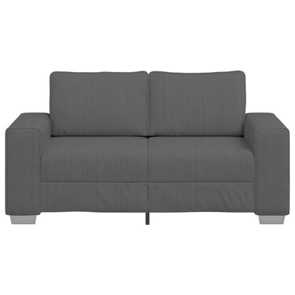 Loveseat soffa mörkgrå 160x77x82 cm manchestertyg