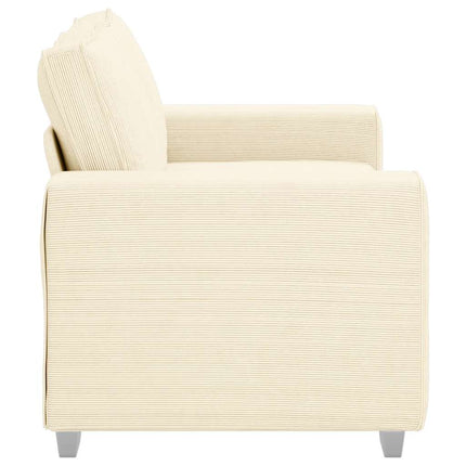 Loveseat soffa cremefärgad 160x77x82 cm manchestertyg