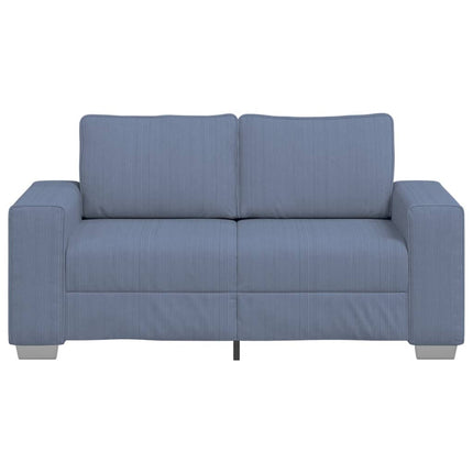 Loveseat soffa blå 160x77x82 cm manchestertyg