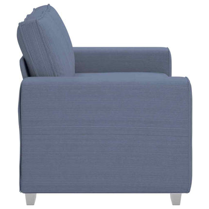 Loveseat soffa blå 160x77x82 cm manchestertyg