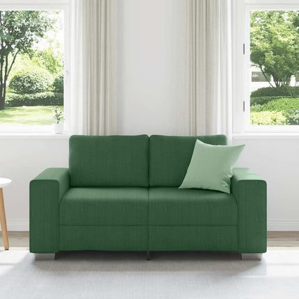 Loveseat soffa mörkgrön 160x77x82 cm manchestertyg