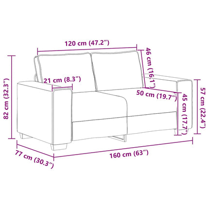Loveseat soffa mörkgrön 160x77x82 cm manchestertyg