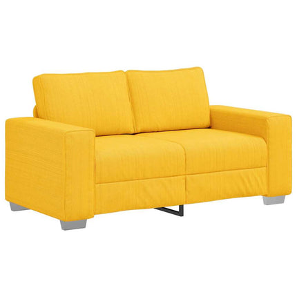 Loveseat soffa ljusgul 160x77x82 cm manchestertyg