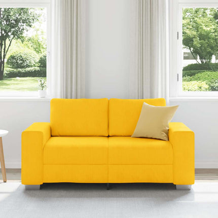 Loveseat soffa ljusgul 160x77x82 cm manchestertyg