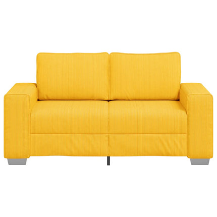 Loveseat soffa ljusgul 160x77x82 cm manchestertyg