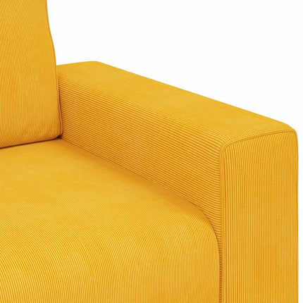 Loveseat soffa ljusgul 160x77x82 cm manchestertyg
