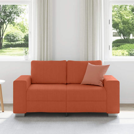Loveseat soffa röd orange 160x77x82 cm manchestertyg