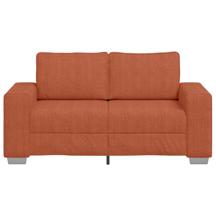 Loveseat soffa röd orange 160x77x82 cm manchestertyg