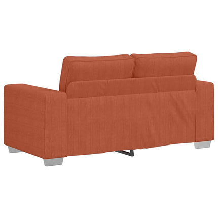 Loveseat soffa röd orange 160x77x82 cm manchestertyg