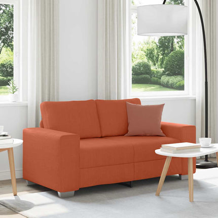 Loveseat soffa röd orange 160x77x82 cm manchestertyg