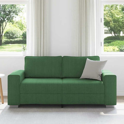Tvåsitssoffa mörkgrön 180x77x82 cm manchestertyg