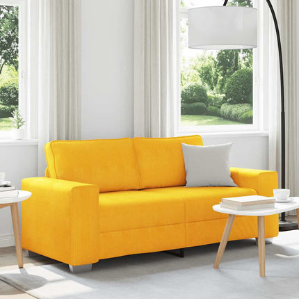 Tvåsitssoffa ljusgul 180x77x82 cm manchestertyg