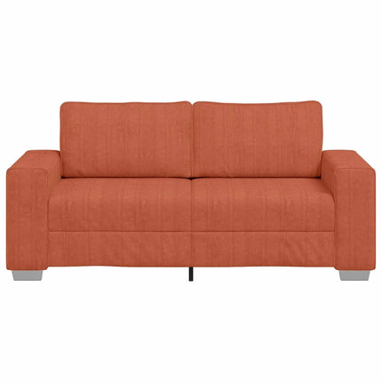 Tvåsitssoffa röd orange 180x77x82 cm manchestertyg