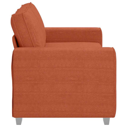 Tvåsitssoffa röd orange 180x77x82 cm manchestertyg