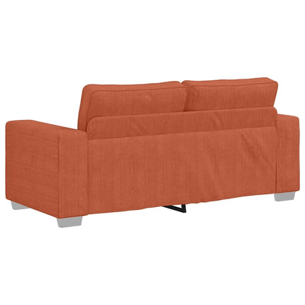 Tvåsitssoffa röd orange 180x77x82 cm manchestertyg