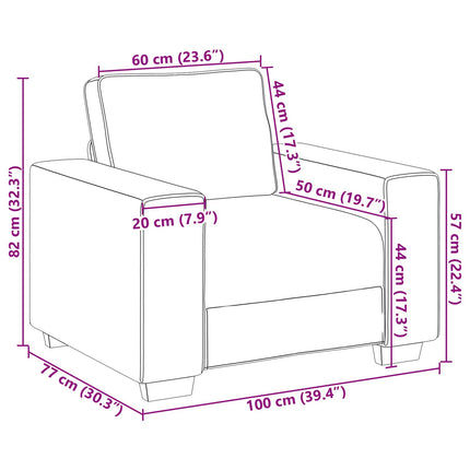 Soffstol Kräm 100 cm tyg