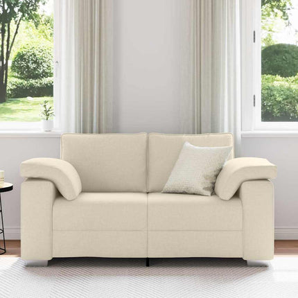 2-sits soffa Beige 160 cm Linnenblandad tyg