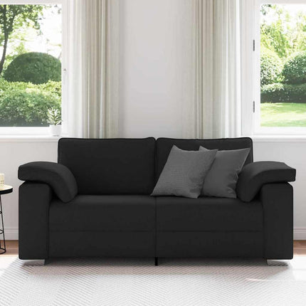 Tvåsitssoffa Svart 180 cm tyg