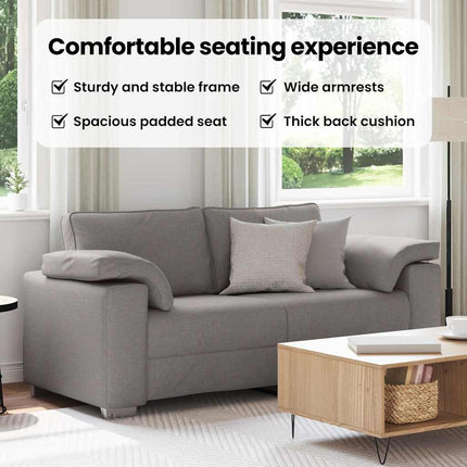 Tvåsitssoffa Taupe 180 cm tyg