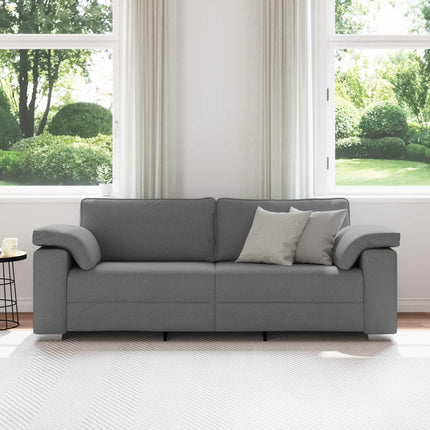 3-Sits soffa Mörkgrå 220 cm tyg