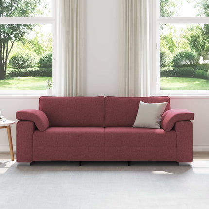 3-Sits soffa Vinröd 220 cm tyg