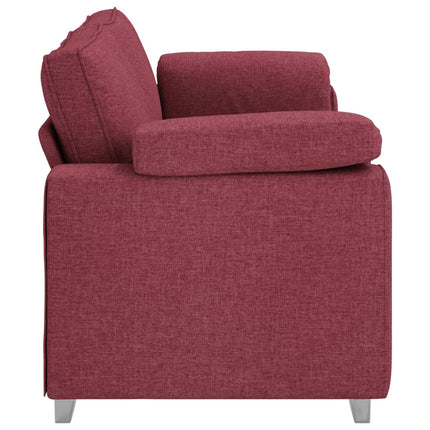 3-Sits soffa Vinröd 220 cm tyg
