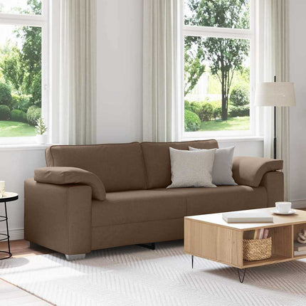 3-Sits soffa Brun 220 cm tyg