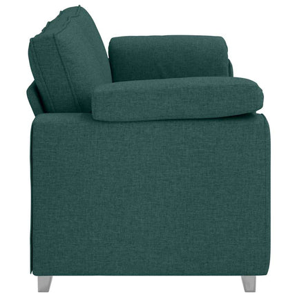 3-Sits soffa Mörkgrön 220 cm tyg