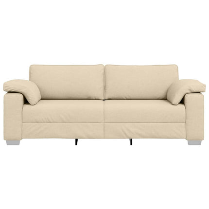 3-Sits soffa Kräm 220 cm tyg