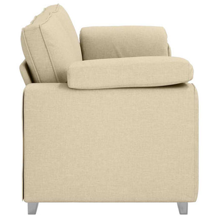 3-Sits soffa Kräm 220 cm tyg
