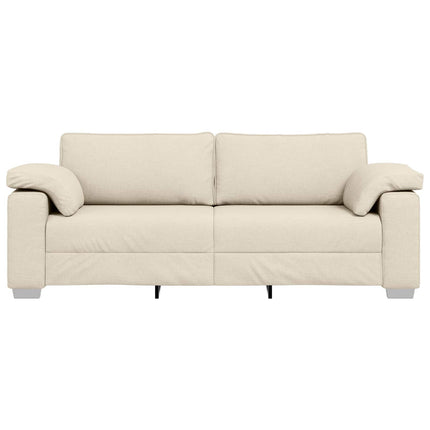 3-Sits soffa Beige 220 cm Linnenblandad tyg