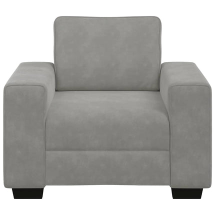 Soffstol ljusgrå 100x77x82 cm sammet