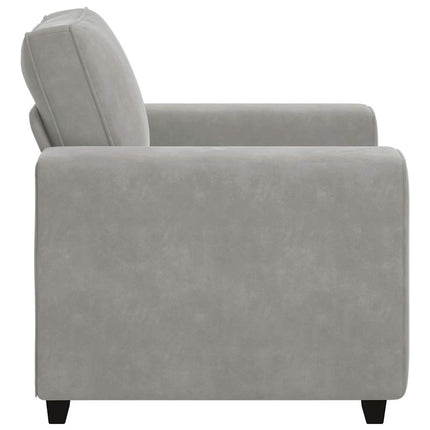 Soffstol ljusgrå 100x77x82 cm sammet